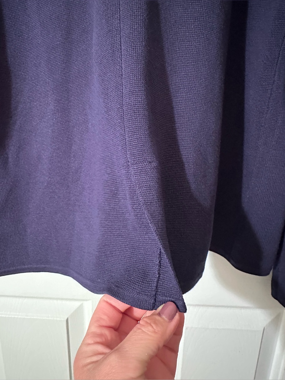 EILEEN FISHER Lrg Old Money Quiet Luxury Blue Oval Jacket Silk Organic Cotton - Picture 16 of 16